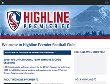 Tablet Screenshot of highlinepremier.com